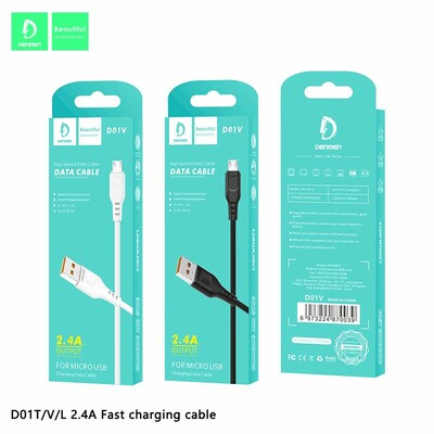 Denmen Cable For Micro USB 2.4A Output D01V Charging Data Cable